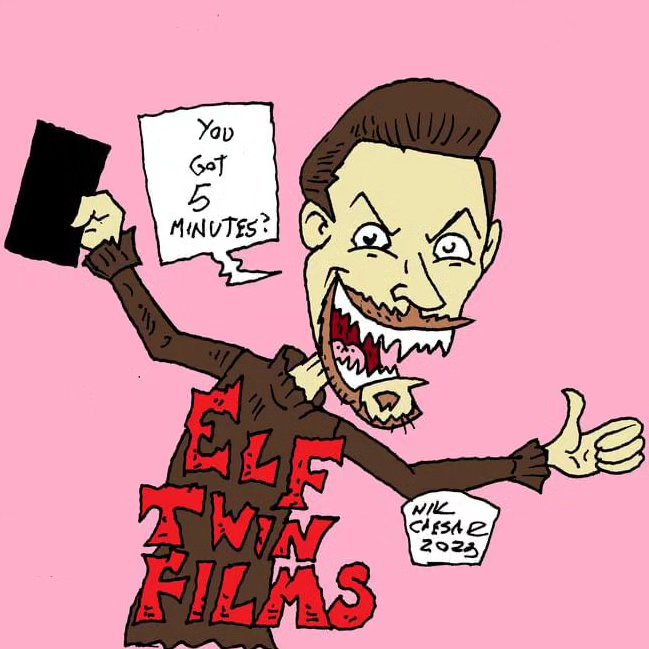 HUGE THANK YOU to @nikcaesarsscaryart for this freakin'' killer caricature of me!! Hahaha.... So ya wanna see one of the short films I have made? 🤣🧟‍♂️
#horror #horrorlove  #horrormovie #horrormovies 